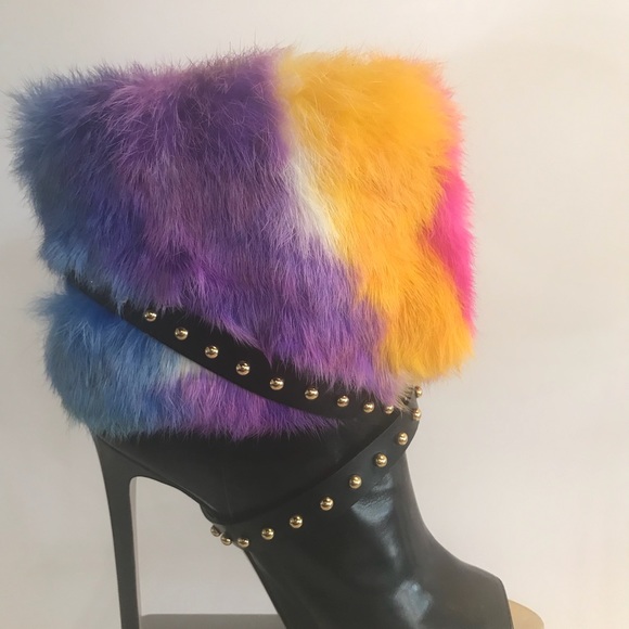 Francesco Sacco boot with multi color fur - Picture 2 of 6